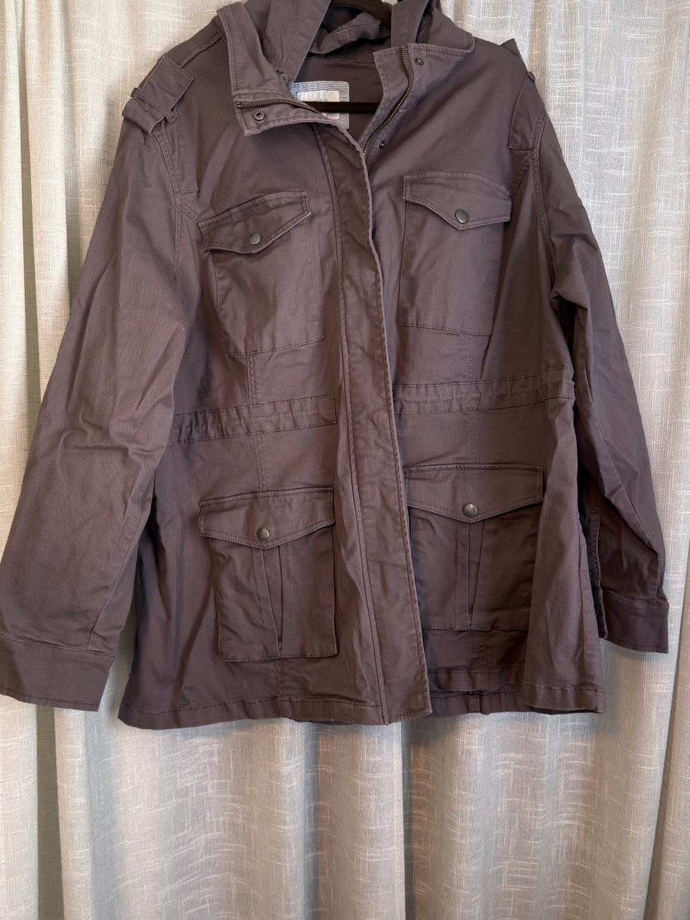 Market & Spruce Hooded Utility Jacket in Brown